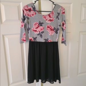 Long sleeve flower dress